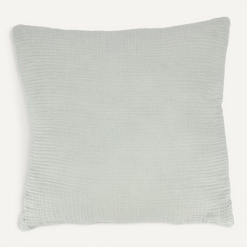Coussin 40x40 Cm Double Gaze De Coton Et Sherpa Gaze et Sherpa Gris