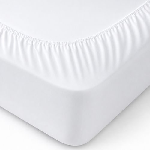 Drap Housse Uni 160x190 Cm Bonnet 30 Cm Percale Primo Blanc