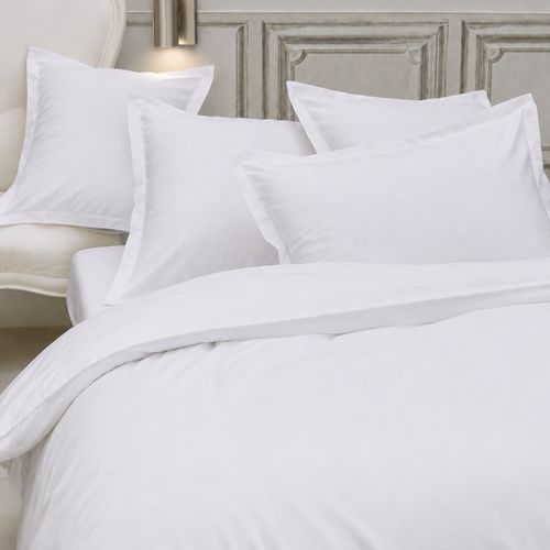 Drap Housse Uni 160x190 Cm Bonnet 30 Cm Percale Primo Blanc