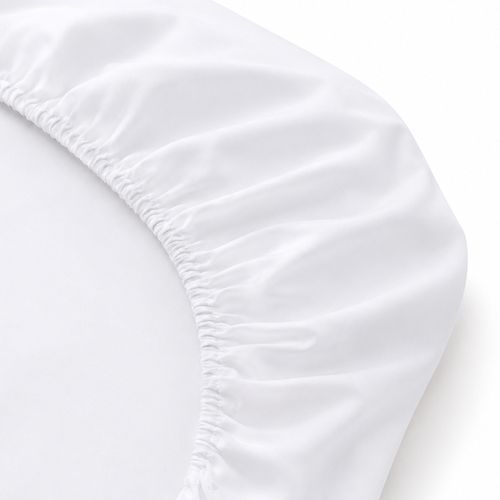 Drap Housse Uni 160x190 Cm Bonnet 30 Cm Percale Primo Blanc