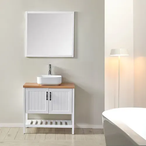 Ensemble De Salle De Bain Blanc 80 Cm