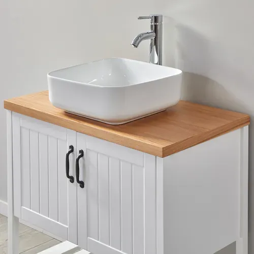 Ensemble De Salle De Bain Blanc 80 Cm