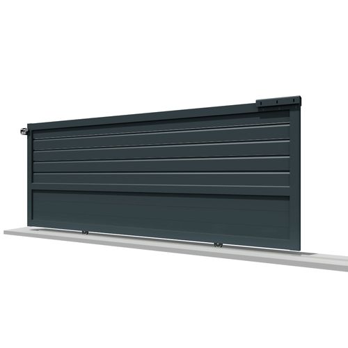 Portail Coulissant Mixte Gris Anthracite L 3500 X H 1563.6 Mm Motorisé