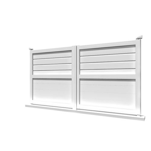 Portail Battant Mixte Blanc L 3500 X H 1744.8 Mm Motorisé