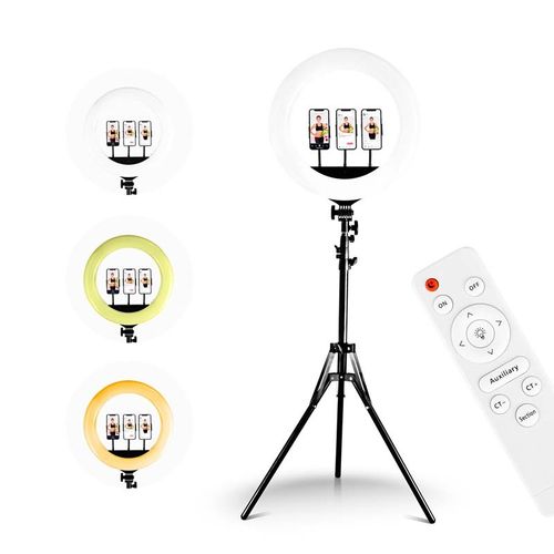 Selfie Sur Trépied Professionnel Avec 3 Supports Téléphone Rl18 Wi Light