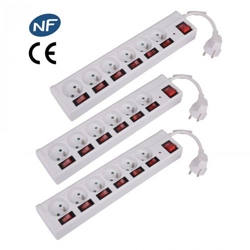 Lot De 10 Prises Électriques Blanches ABSINA – Neuves
