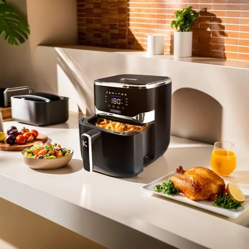 Airmed55 - Friteuse à Air 5,5l - 1400w - 7 Programmes - Minuterie Numérique - Thermostat Réglable