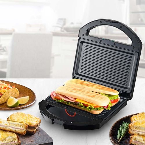 Kitchencook - K Grill - Grill Panini électrique - 750w - Revêtement Antiadhésif - Poignée Cool Touch