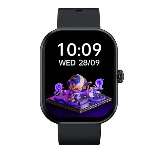 Montre Connectée Cadran Noir 2 Bracelets Silicone Noir Et Kaki Inwatch Ii Black Iconic