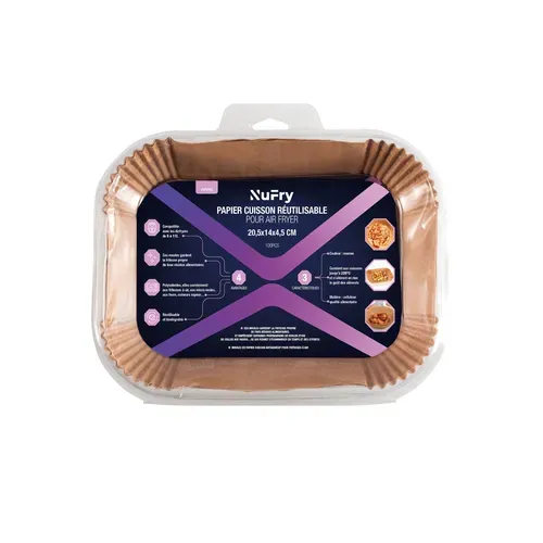 Papier cuisson pour Air Fryer NUFRY PAPEREC x100 vue de face