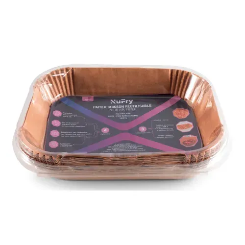 Papier cuisson pour Air Fryer NUFRY PAPEREC x100 vue 3/4