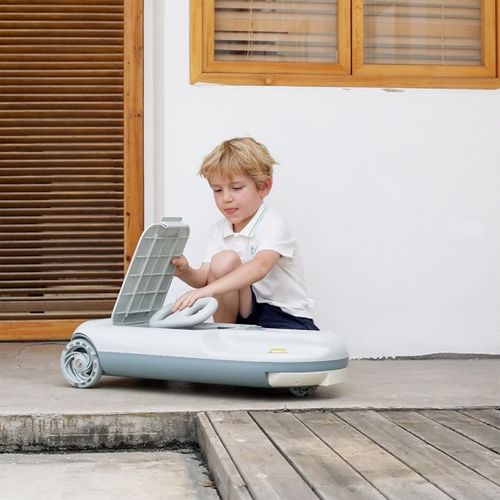 Mop Kart - Kart De Nettoyage Pour Enfants - Batterie 12v - Poignée Réglable - Coffre 6l