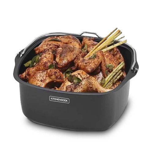 Kitchencook - Panier Pour Friteuse à Air - Revêtement Antiadhésif - Accessoire Polyvalent
