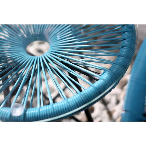 Acapulco - Ensemble De 2 Fauteuils Et Table Basse Bleu