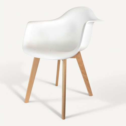 Fauteuil Scandinave Enfant - H. 54 Cm - Blanc