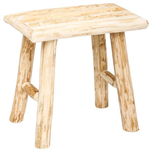 Tabouret En Bois Woody - H. 32 Cm - Naturel