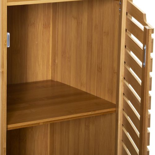 Etagère Salle De Bain Sicela En Bambou - L. 33 X H. 80 Cm - Marron