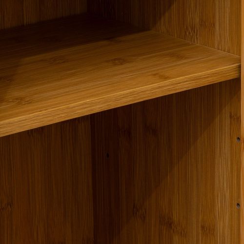 Etagère Salle De Bain Sicela En Bambou - L. 33 X H. 80 Cm - Marron