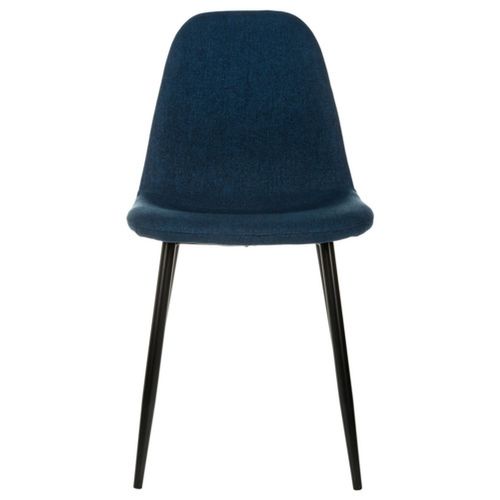 Lot De 4 Chaises Avec Pieds En Métal Nokas - Bleu Navy