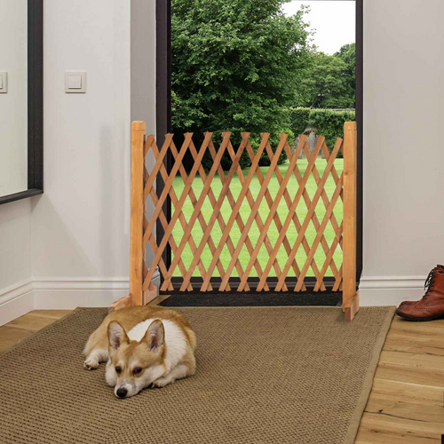 Barrière Extensible Bois Treillis 30 à 150 Cm