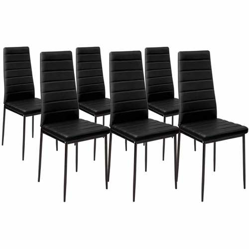 Lot De 6 Chaises Romane Noires Pour Salle à Manger