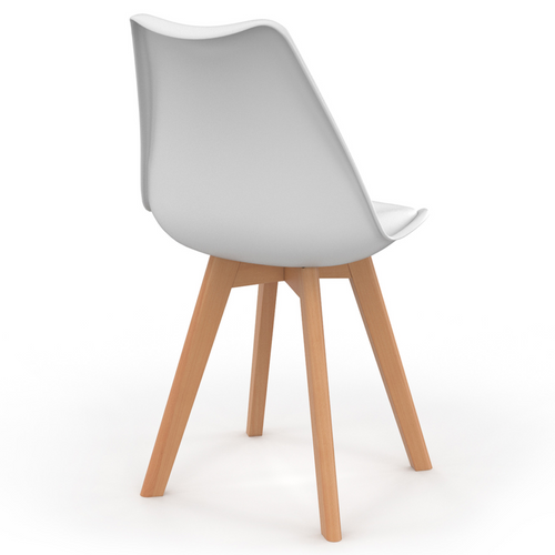 Lot De 4 Chaises Scandinaves Sara Blanches Pour Salle à Manger