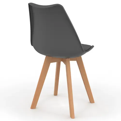 Lot De 4 Chaises Scandinaves Sara Gris Foncé Pour Salle à Manger