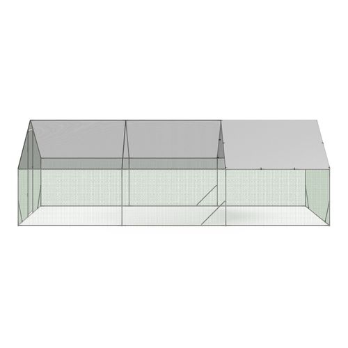 Enclos Poulailler 18 M² Parc Grillagé 6x3 M Acier Galvanisé