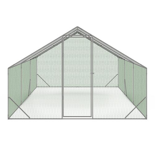 Enclos Poulailler 18 M² Parc Grillagé 6x3 M Acier Galvanisé