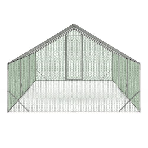 Enclos Poulailler 18 M² Parc Grillagé 6x3 M Acier Galvanisé