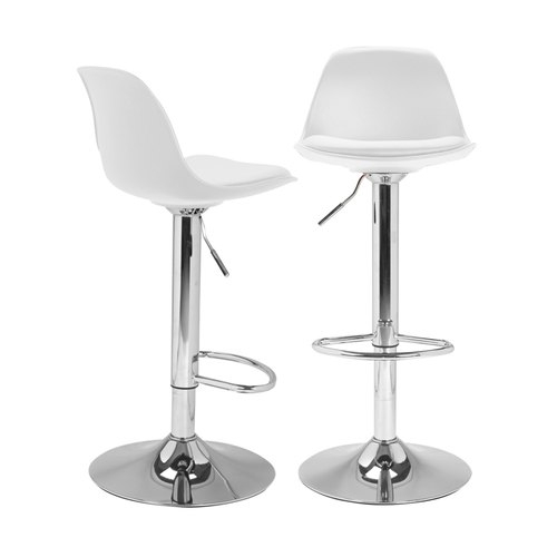 Lot De 2 Tabourets De Bar Karl Design Blanc