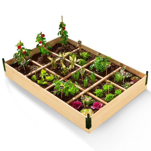 Carré Potager 12 Compartiments + Housse Serre Châssis