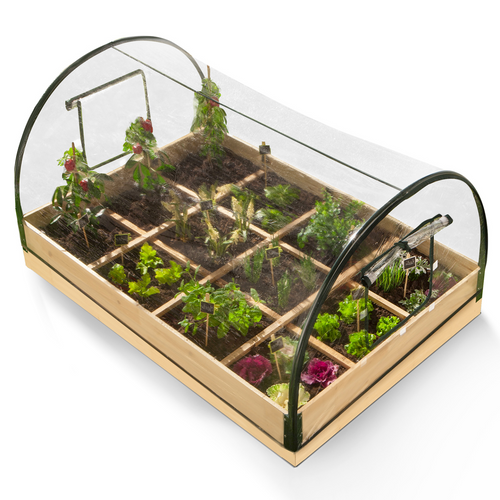 Carré Potager 12 Compartiments + Housse Serre Châssis