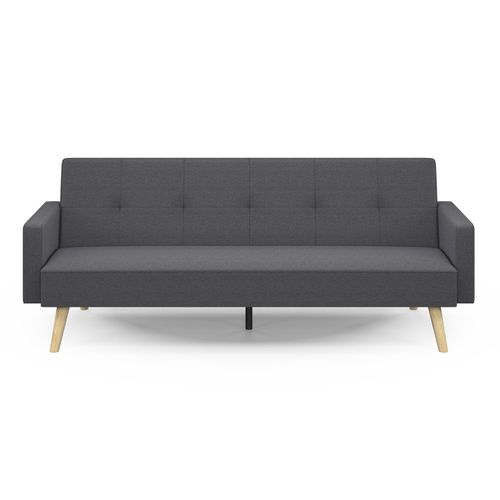 Canapé Droit Scandinave 3 Places Convertible Lars En Tissu Gris