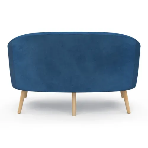 Canapé Banquette Sonia En Velours Bleu