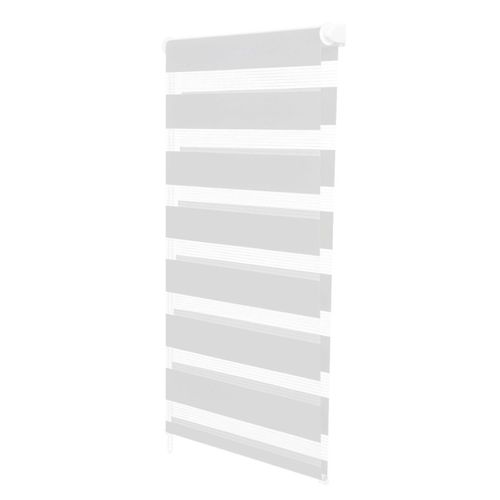 Store Enrouleur Zébré Jour Nuit 60 X 230 Cm Blanc