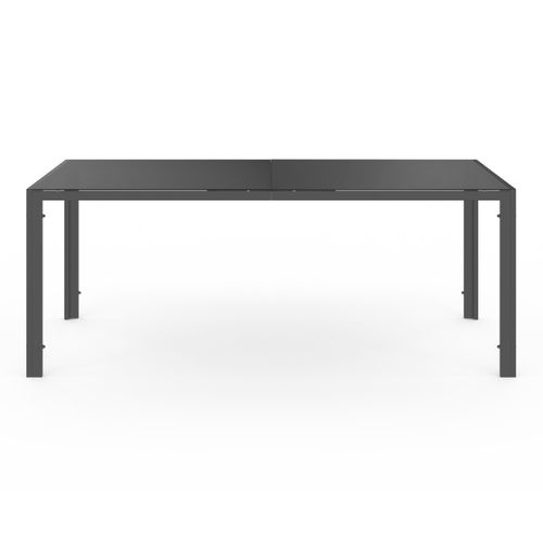 Salon De Jardin Madrid Table 190 Cm Et 8 Chaises Empilables Gris Anthracite