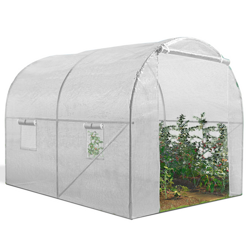 Serre Tunnel De Jardin 6m² Blanche Gamme Maraîchère Roma 2x3m