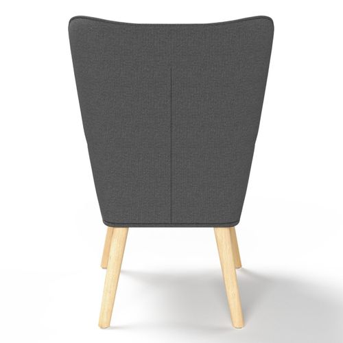 Fauteuil Scandinave Ivar En Tissu Gris Anthracite
