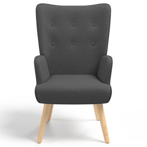 Fauteuil Scandinave Ivar En Tissu Gris Anthracite