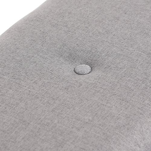Banc D'entrée Chaussures Capitonné Bambou Rita Tissu Gris Clair