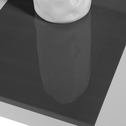 Table à Manger Rectangle Georgia 6 Personnes Blanche Et Grise 140 X 90 Cm