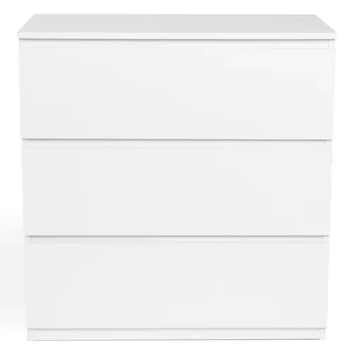 Commode 3 Tiroirs Tomi 78 Cm Bois Blanc