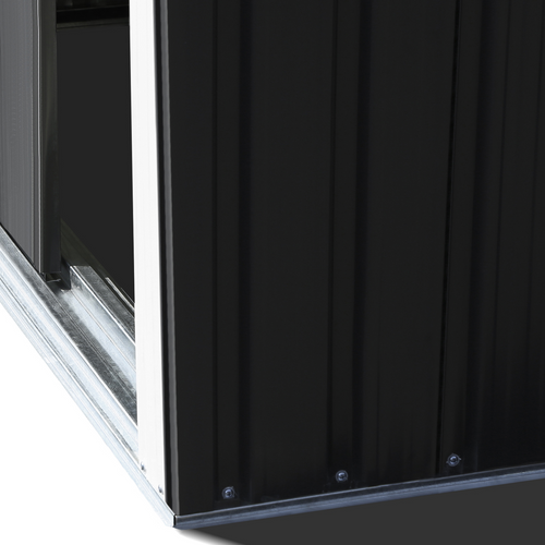 Abri De Jardin 1,3 M² Gris En Acier Galvanisé