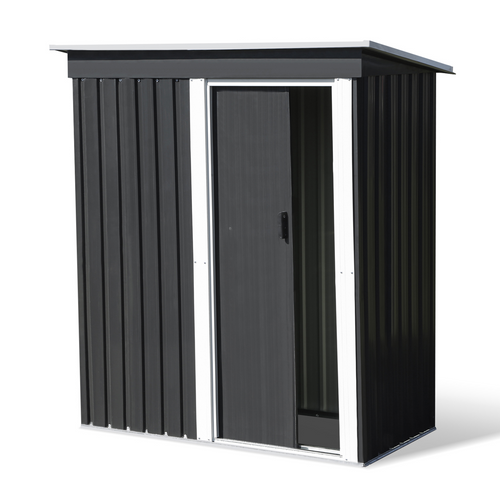 Abri De Jardin 1,3 M² Gris En Acier Galvanisé
