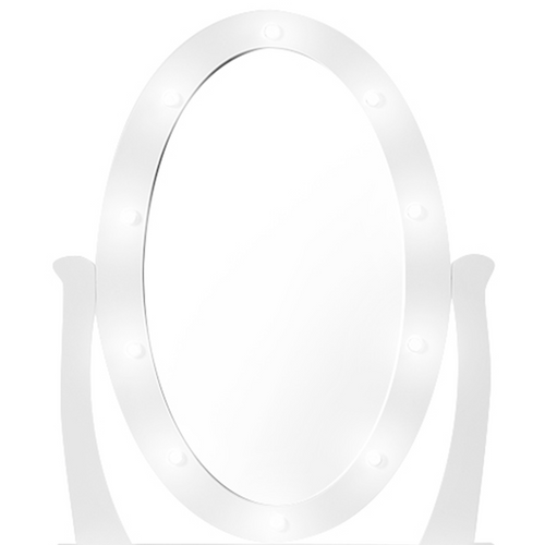 Coiffeuse Bella Avec Miroir LED Et Tabouret