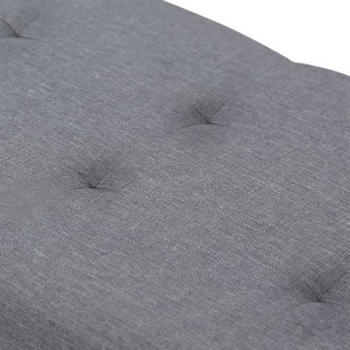 Banc Coffre Rangement Sur Pied 100 Cm Tissu Gris Anthracite