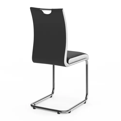 Lot De 4 Chaises Pia Noires Et Blanches Pour Salle à Manger