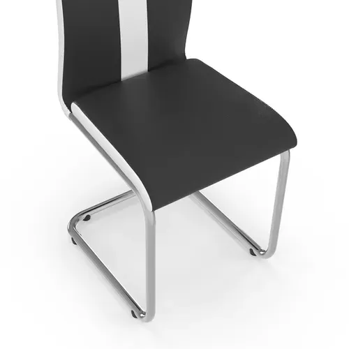 Lot De 4 Chaises Pia Noires Et Blanches Pour Salle à Manger