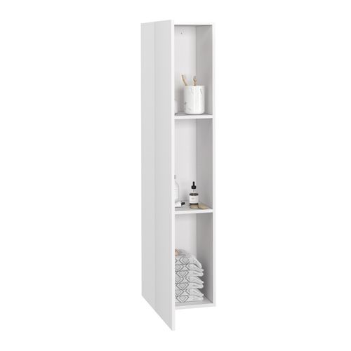 Meuble Colonne Salle De Bain Suspendu Blanc Lila